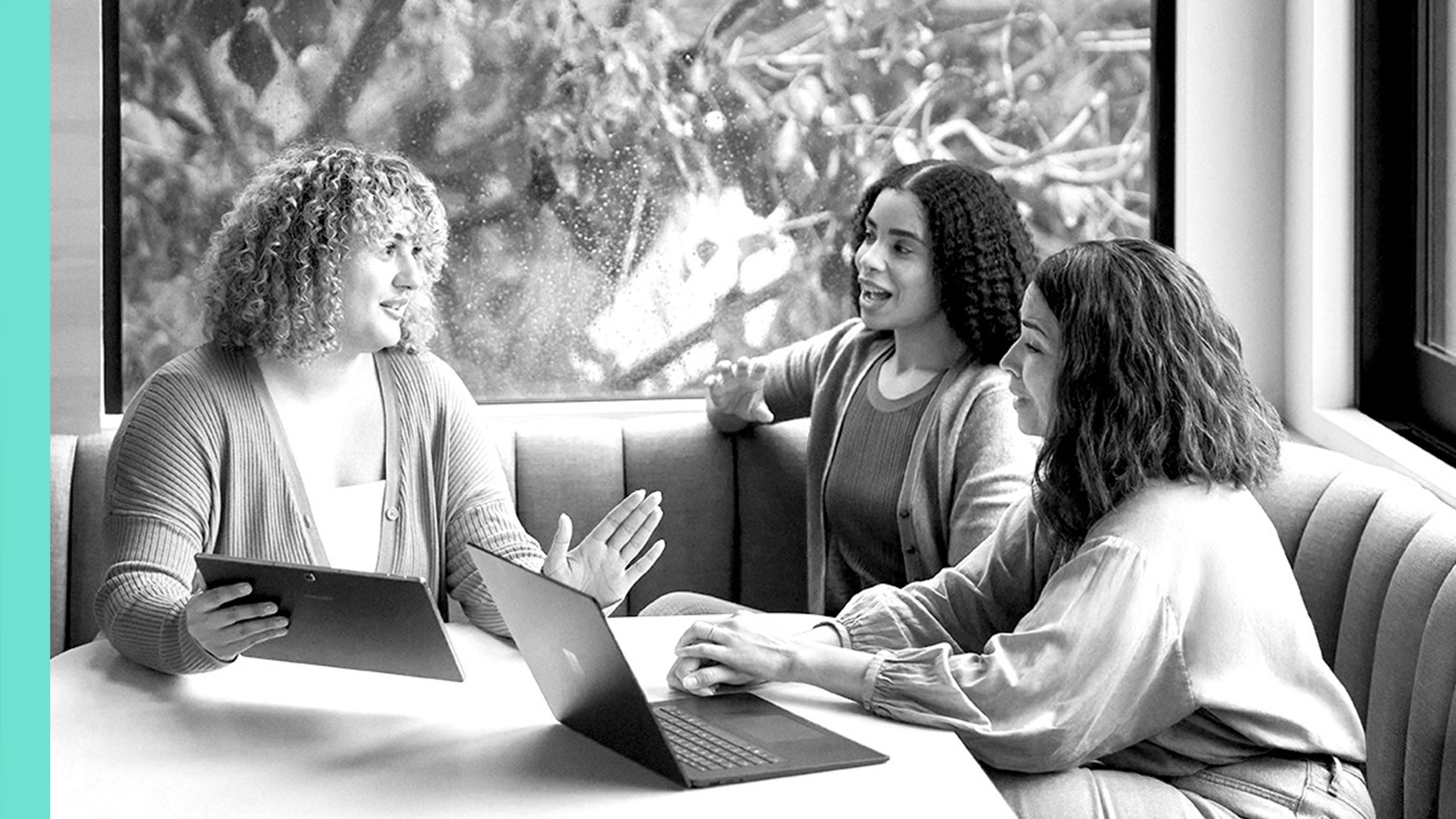 A group of people collaborating at a table